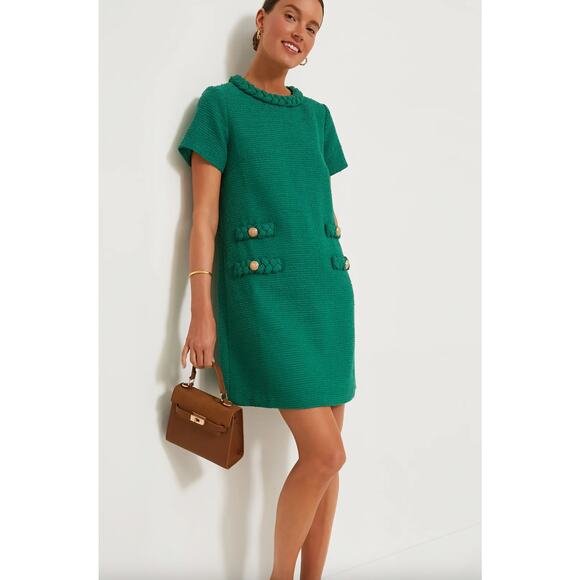 Tuckernuck Emerald Green Jackie Tweed Mini Dress size XS - Picture 5 of 5